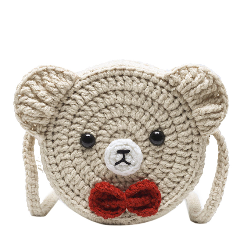 手工编织包包DIY材料包自制手织卡通可爱小熊包单肩斜挎包针钩包95细节图