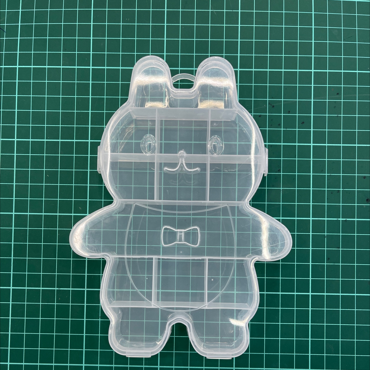 Square storage box bow tie rabbit white