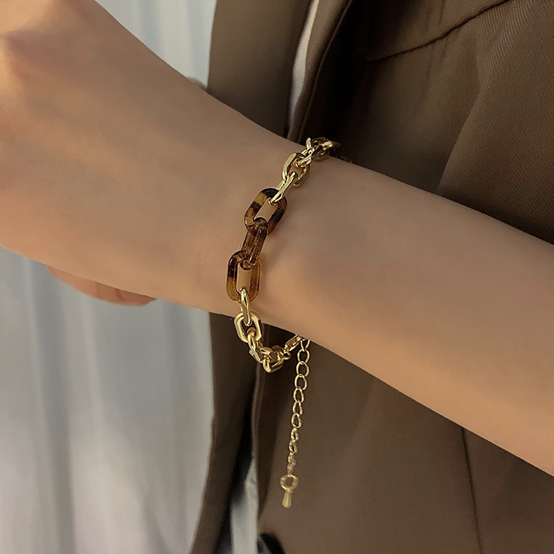 Metal section chain boudoir bracelet female summer born ins style niche design sense fashion simple accessories