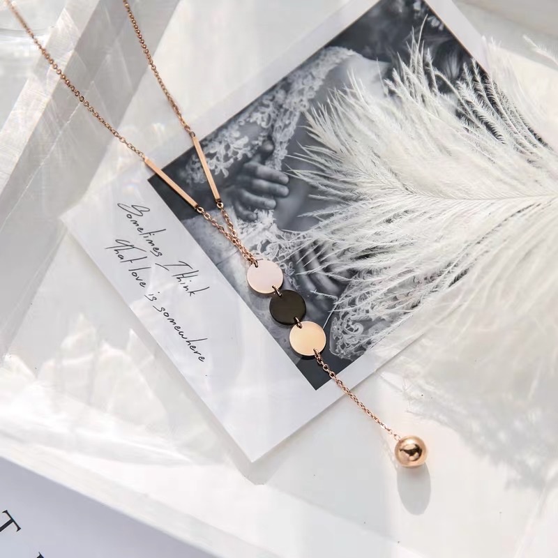Simple and stylish Korean style necklace, versatile and elegant sweater chain, long style 4 details Picture