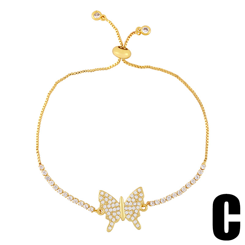 The adjustable zircon butterfly bracelet from Europe and America is a popular and unique accessory for students and best friends detail image 3