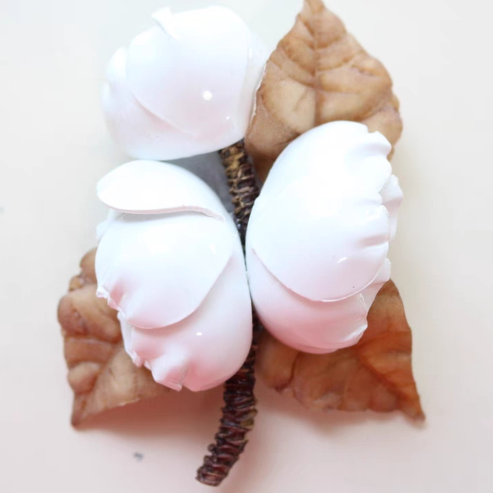 A marshmallow brooch