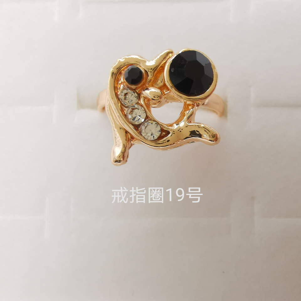 动物系列 彩钻合金戒指 电镀仿金经典款1621