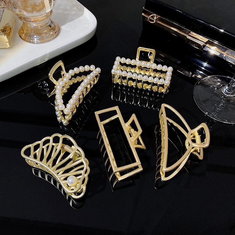 发夹ins珍珠抓夹大号韩国优雅气质网红后脑勺发饰头饰女盘发发卡