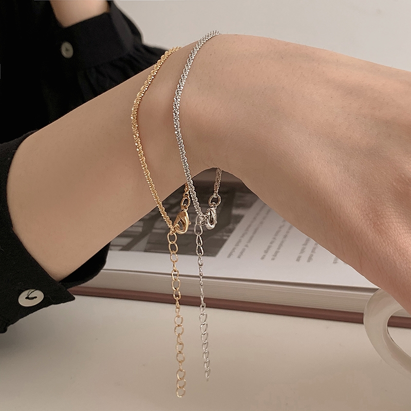Twist chain niche design sense element ring bracelet female summer born ins wind net red new high-grade accessories