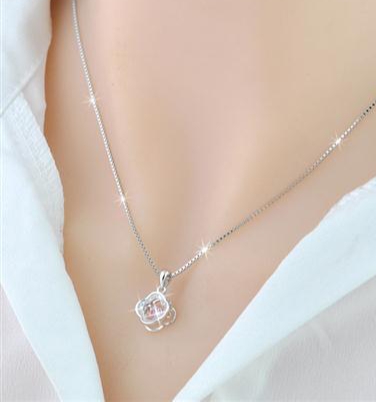 028 Ladies' Summer Pure Copper simple and sweet 2021 new Style, light luxury and versatile necklace Application Scenario