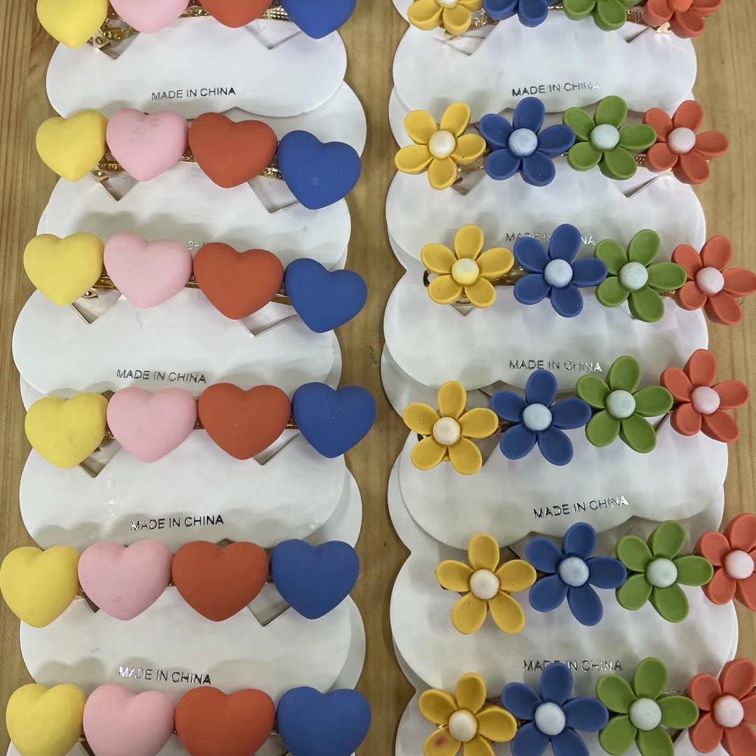 Colored hair clips for girls
