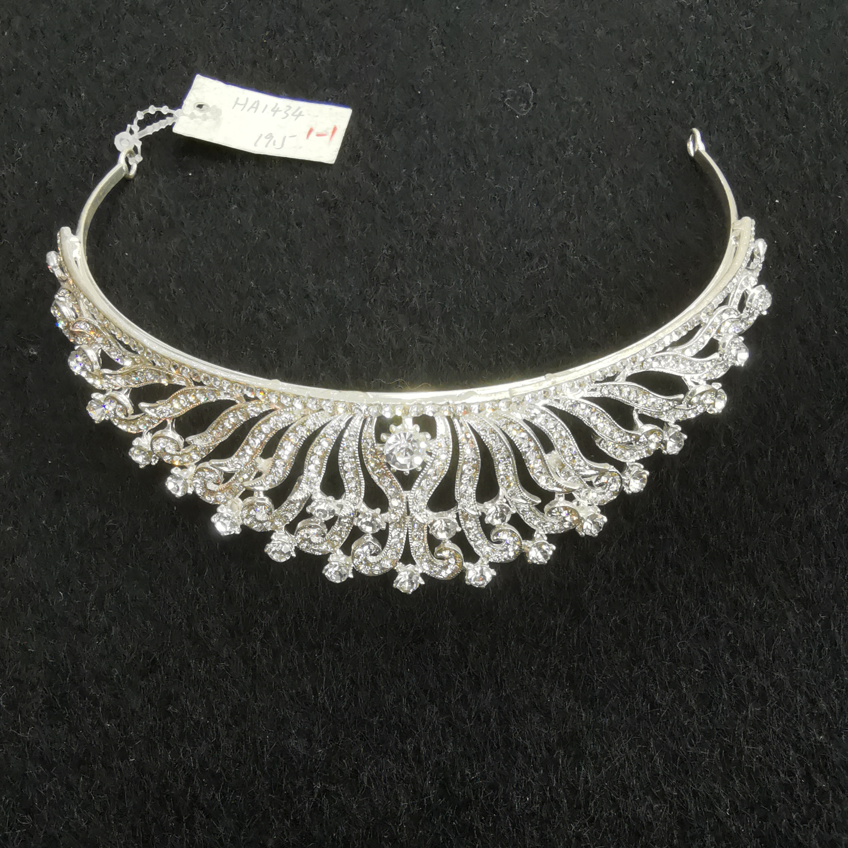 Korean bride crown headwear atmospheric new white gauze champagne wedding dress matching