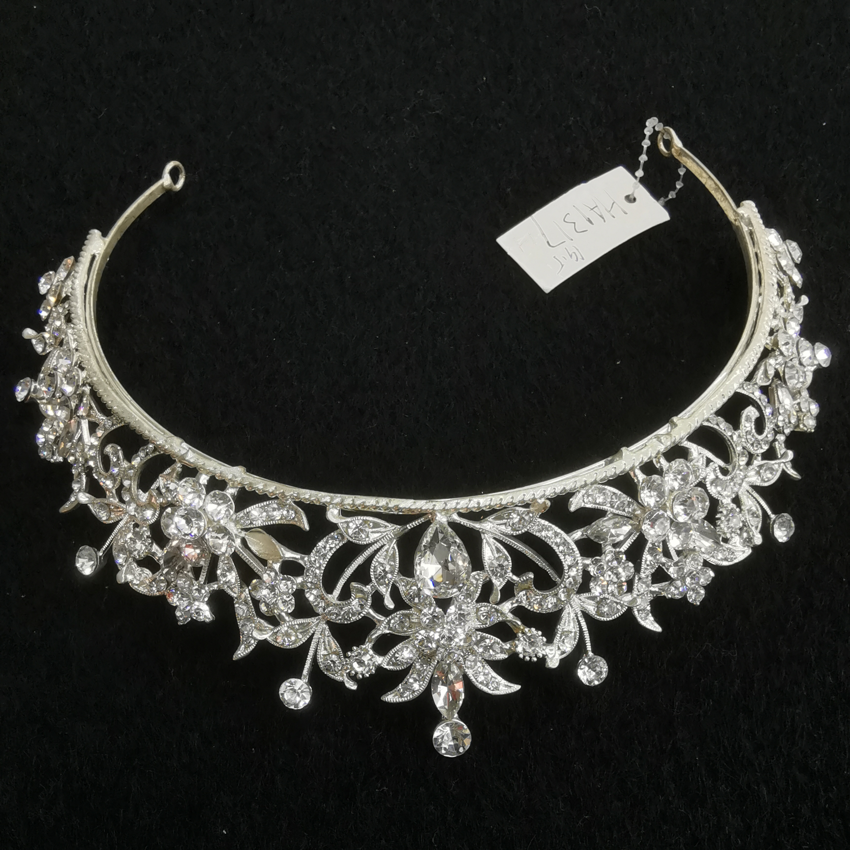 Korean version bride crown headwear wedding hair accessories atmospheric new white gauze champagne wedding dress accessories