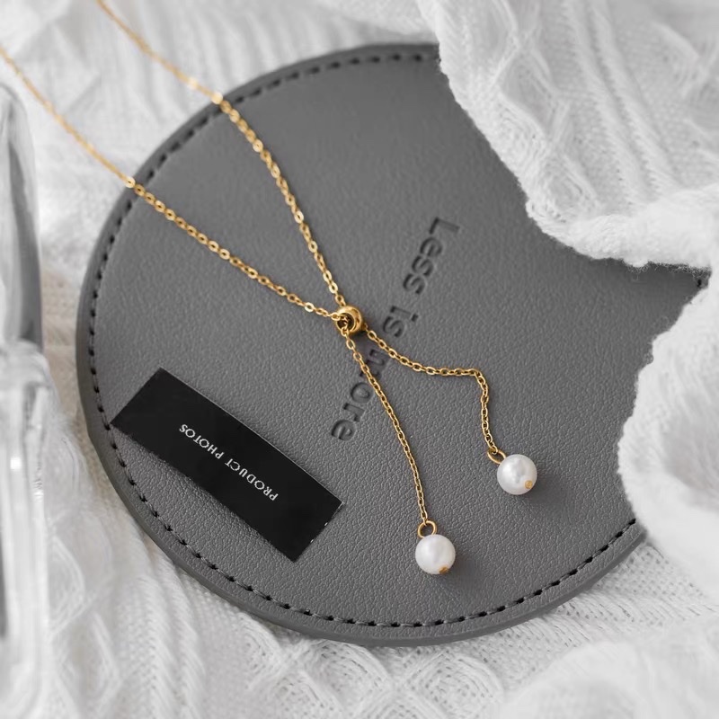 Simple and stylish Korean style necklace, versatile and elegant sweater chain, long style 5 details Picture