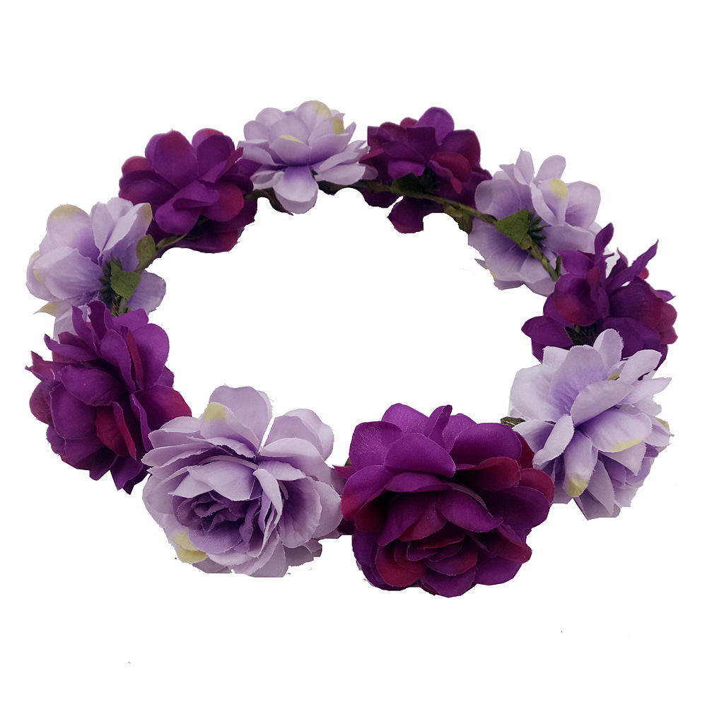 FLY101 H04 European and American new best-selling headwear Bohemian beach simulation flower headband, bride's wreath headband wholesale Application Scenario