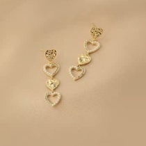 French socialite temperament long love net celebrity personality pearl rhinestone earrings