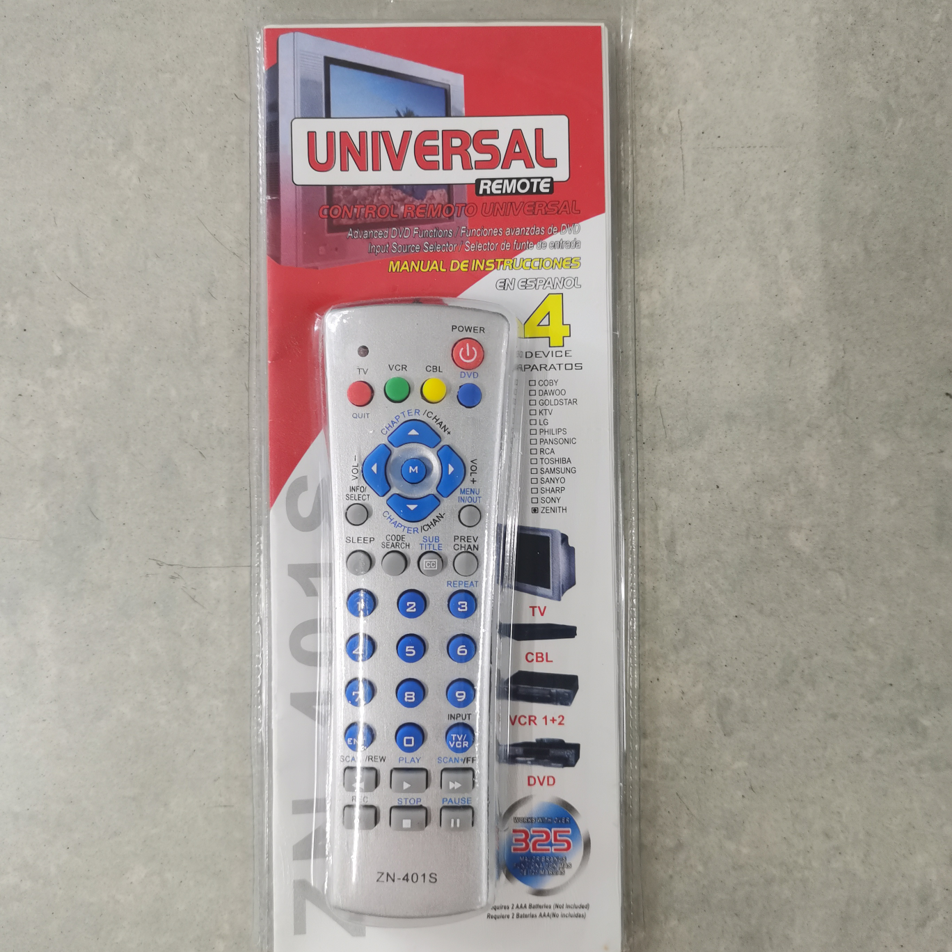 ZN 401S UNIVERSAL LED LCD REMOTE CONTROLLER多功能遥控器万能遥控器详情图1
