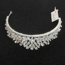 Korean style bride crown atmospheric new white gauze champagne wedding dress with accessories