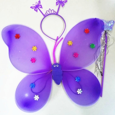 天使蝴蝶翅膀三件套儿童演出服装道具仙女魔法棒表演翅膀玩具18详情图1