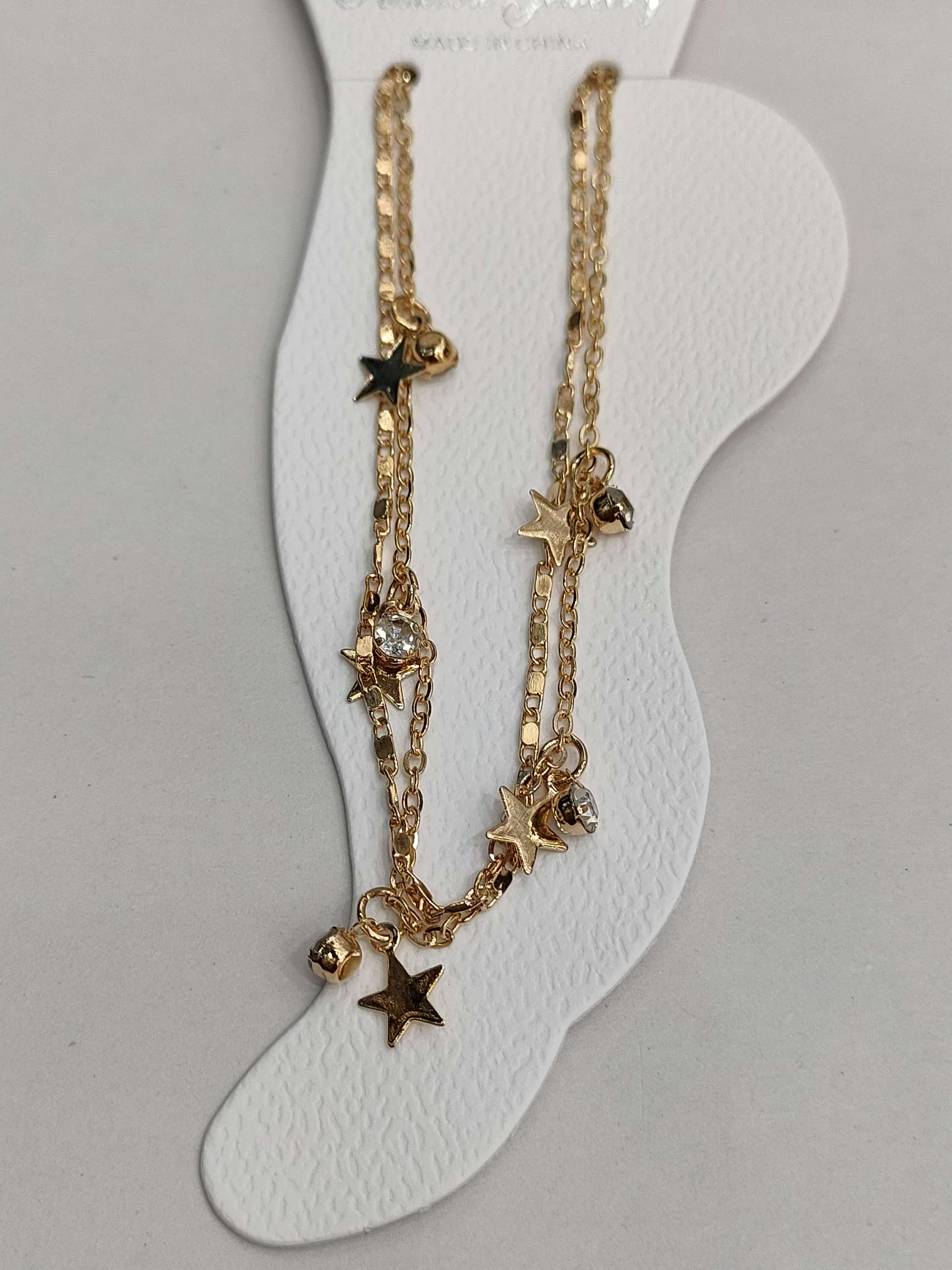 万字链尖蝴蝶脚链详情图11