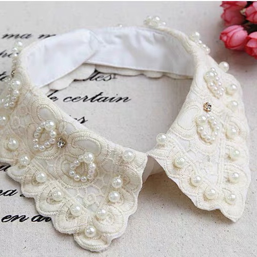 False collar children stand collar Korean lace shirt false collar decorative collar Pearl doll collar summer false collar 7