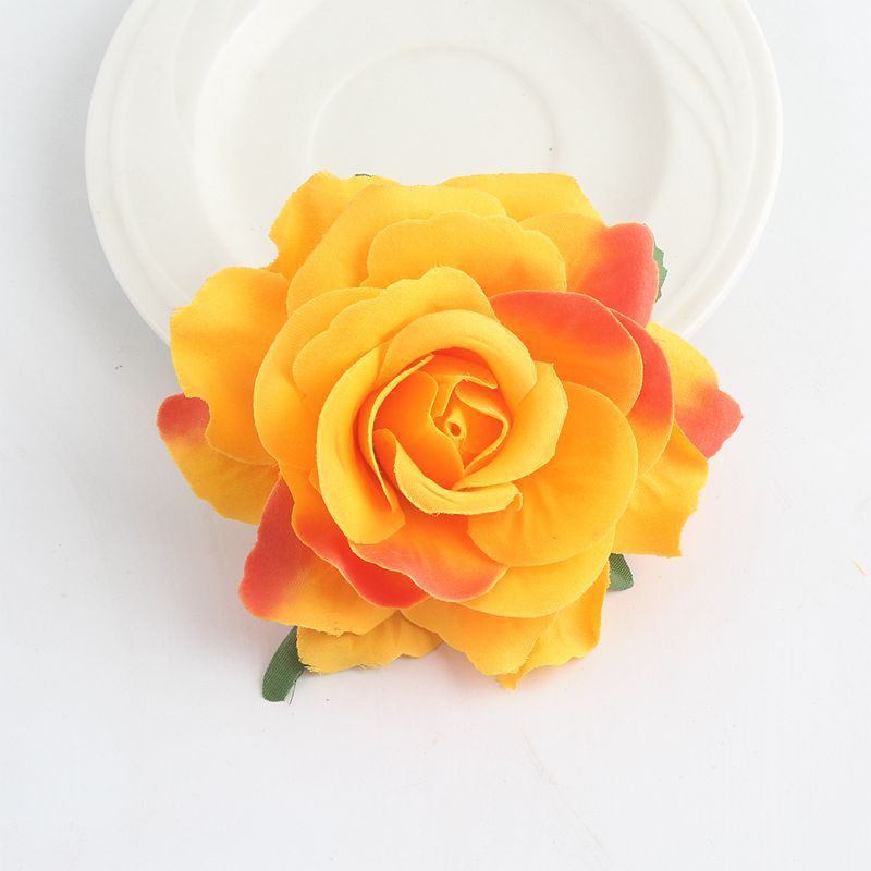 FLY130 Velvet fabric faux rose hair clip, fabric hair accessory, noble rose hair clip, wedding fashion faux flower hair clip side clip detail image 4