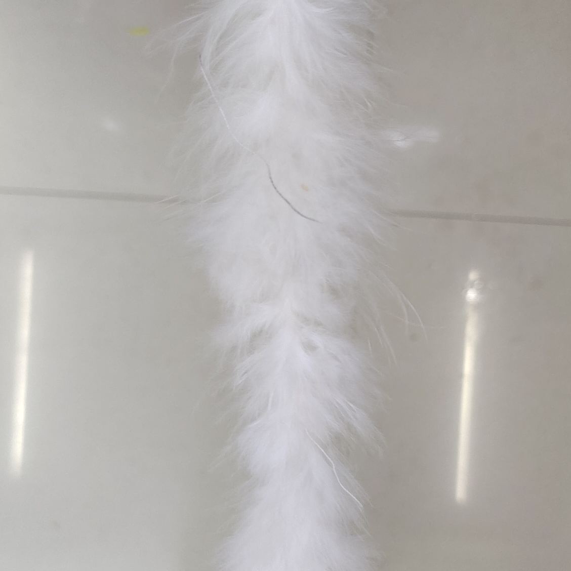 Turkey half down feather strip white