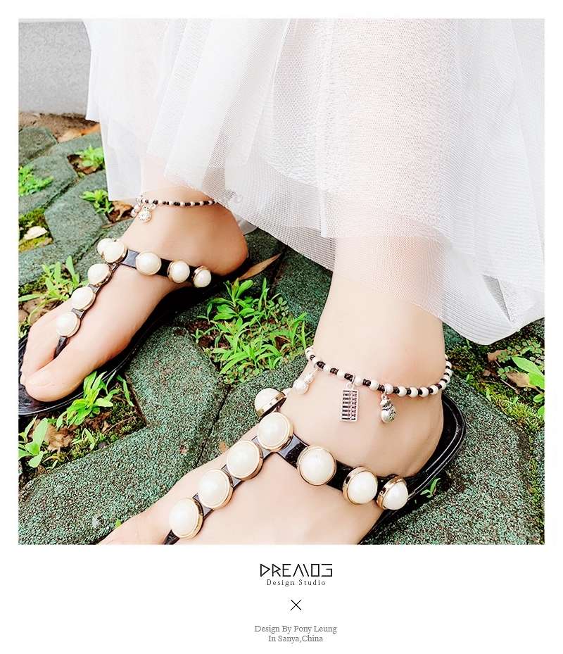 Jingpuli brand imported Korean wax thread pure hand-woven wealth and good fortune anklets Item Picture