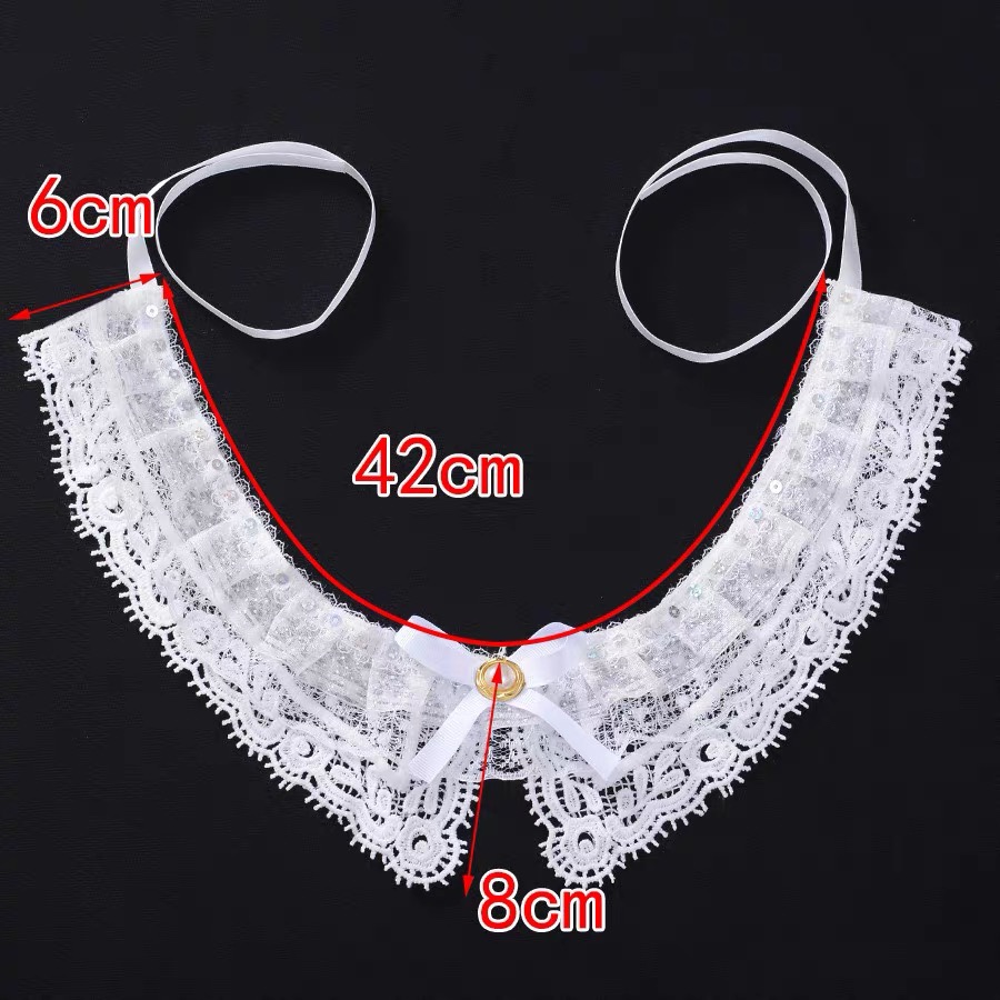 Summer Girl doll collar Lace trim lace nail-beaded rhinestone pearl everything hair collar shawl tide 7