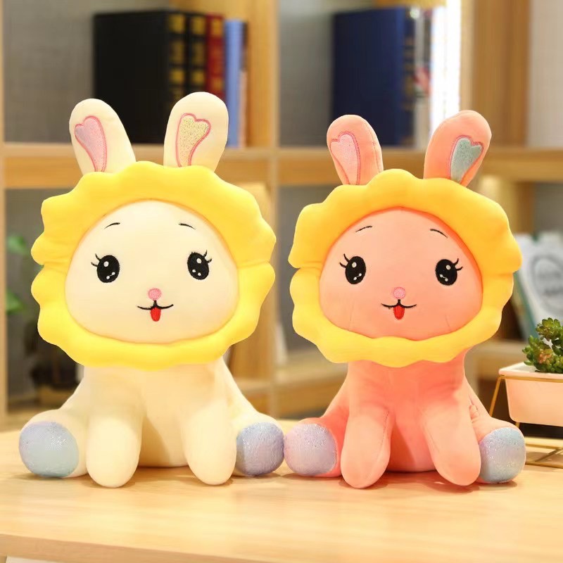 Flower bunny plush toy