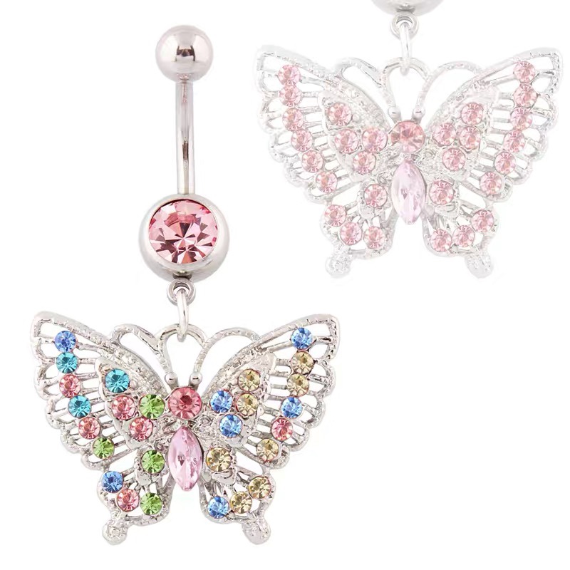 蝴蝶🦋韩版、美式医用不锈钢脐环