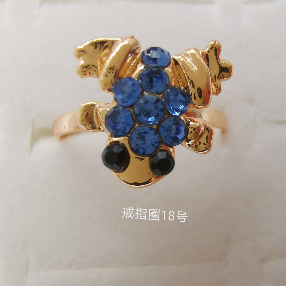 Animal series color diamond alloy ring electroplated imitation gold classic 1660
