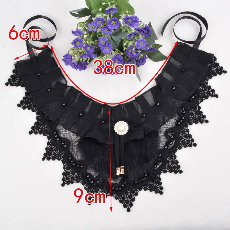 Summer Girl doll collar Lace trim lace nail-beaded rhinestone pearl everything hair collar shawl Tide 2