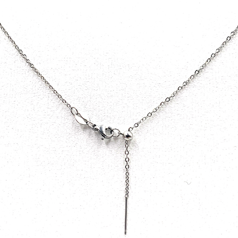 Titanium steel universal necklace for women, needle-type beads, needle-coated vacuum gold adjustable cross chain manufacturer wholesale 1 detail image 5