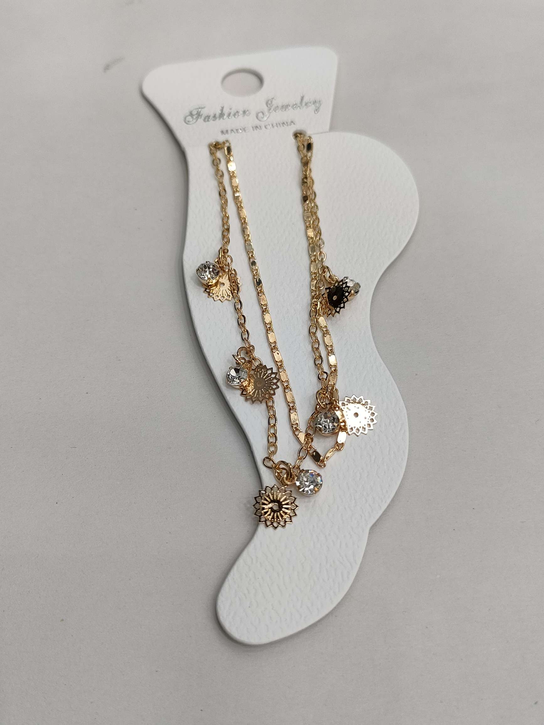 万字链尖蝴蝶脚链详情图4