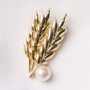 Gold wheat imitation pearl high-grade temperament with ladies suit jacket accessories