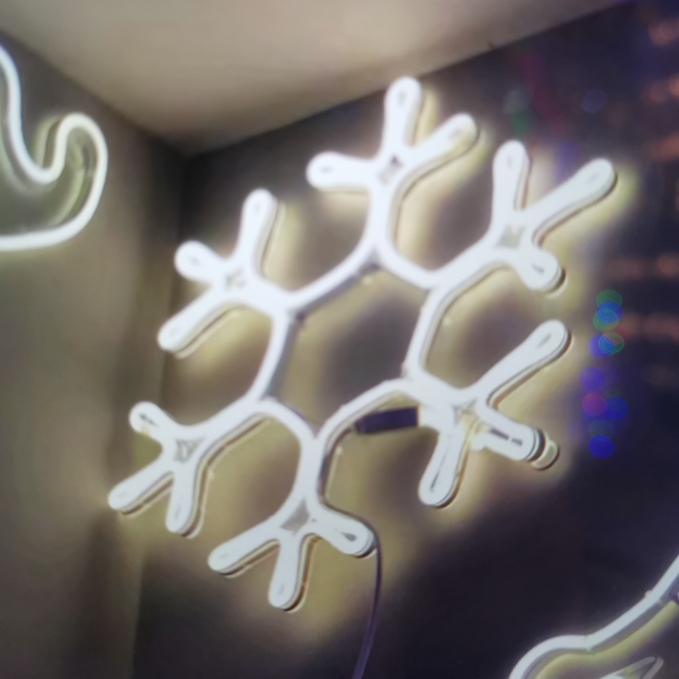 Flexible light with snowflake
