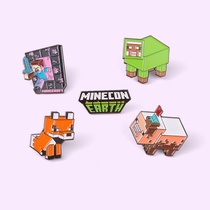 Minecraft Game Mechanical Square shape Brooch Cartoon shape Drip Oil Alloy Badge 2021 new