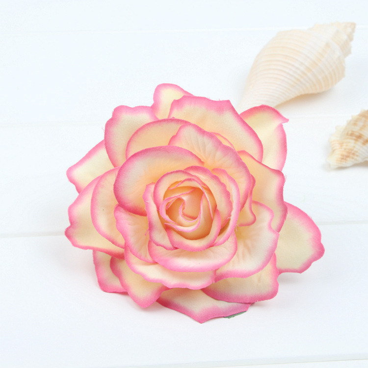 FLY130 Velvet fabric faux rose hair clip, fabric hair accessory, noble rose hair clip, wedding fashion faux flower hair clip side clip detail image 5