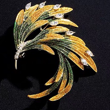 Popular element wheat brooch