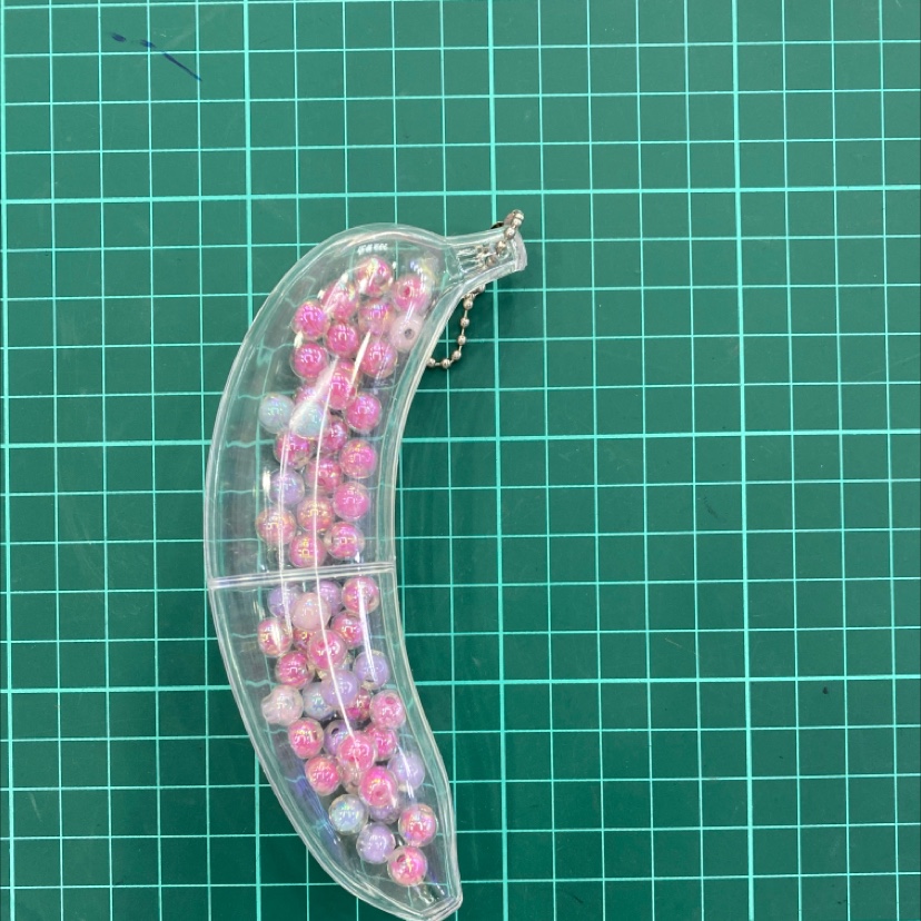 Square storage box clear banana