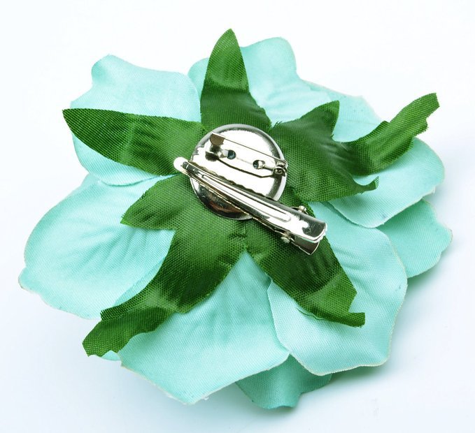 FLY130 Velvet fabric faux rose hair clip, fabric hair accessory, noble rose hair clip, wedding fashion faux flower hair clip side clip detail image 8