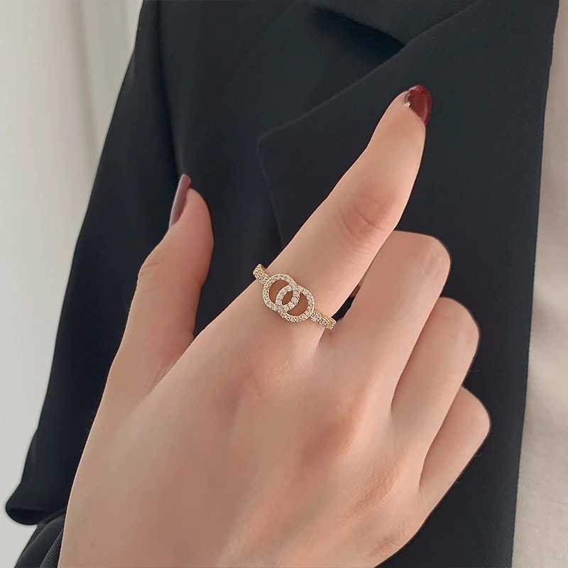 高级感轻奢小众设计戒指女ins潮网红时尚个性指环小香风食指戒指 CL01313-30详情图3