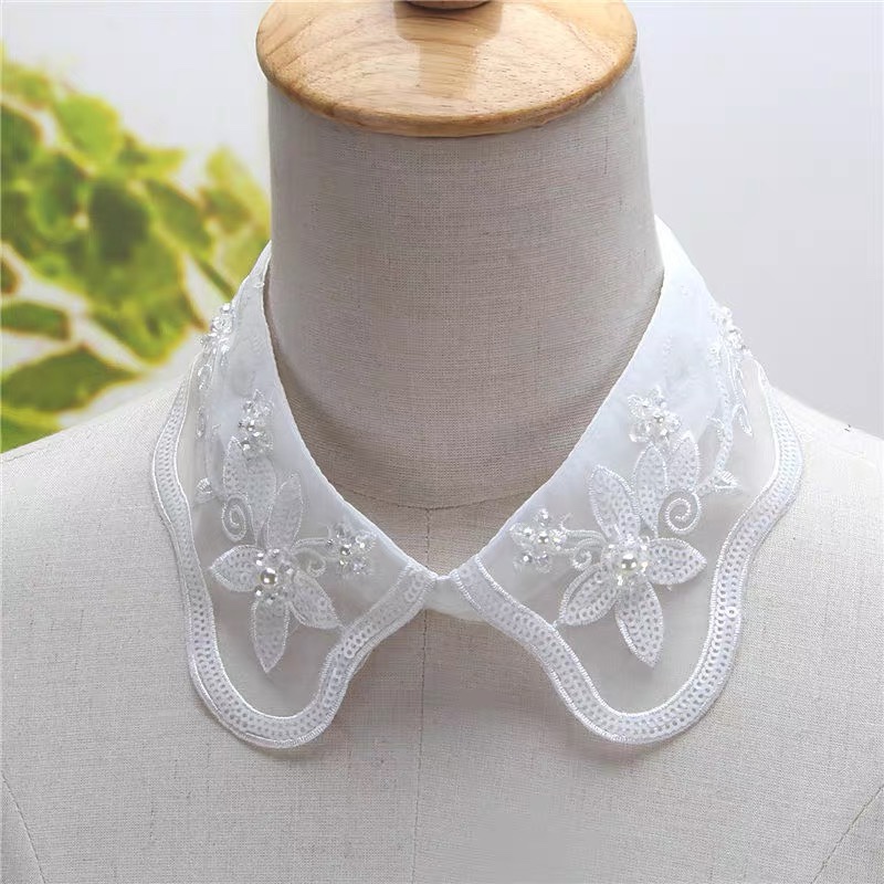 False collar children stand collar Korean lace shirt false collar decorative collar Pearl doll collar summer false collar 5