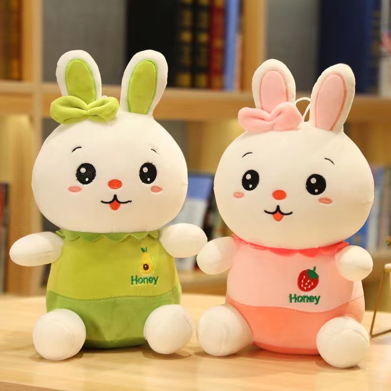 Fruit bow tie rabbit plush toy