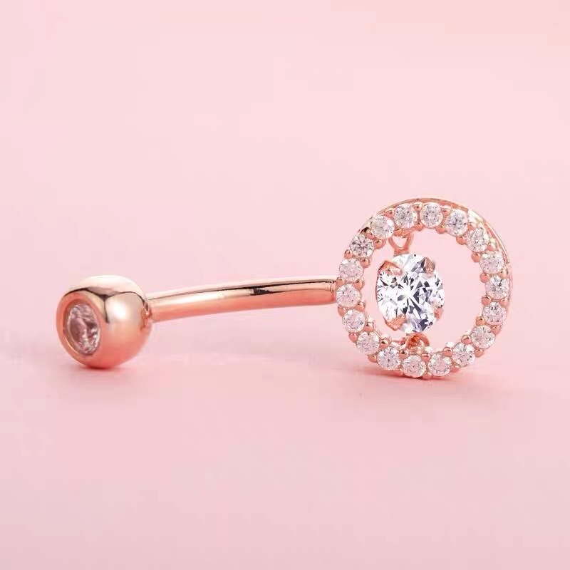 佳倩饰品Bodypiercing韩式欧美不锈钢脐环锆石脐环产品图