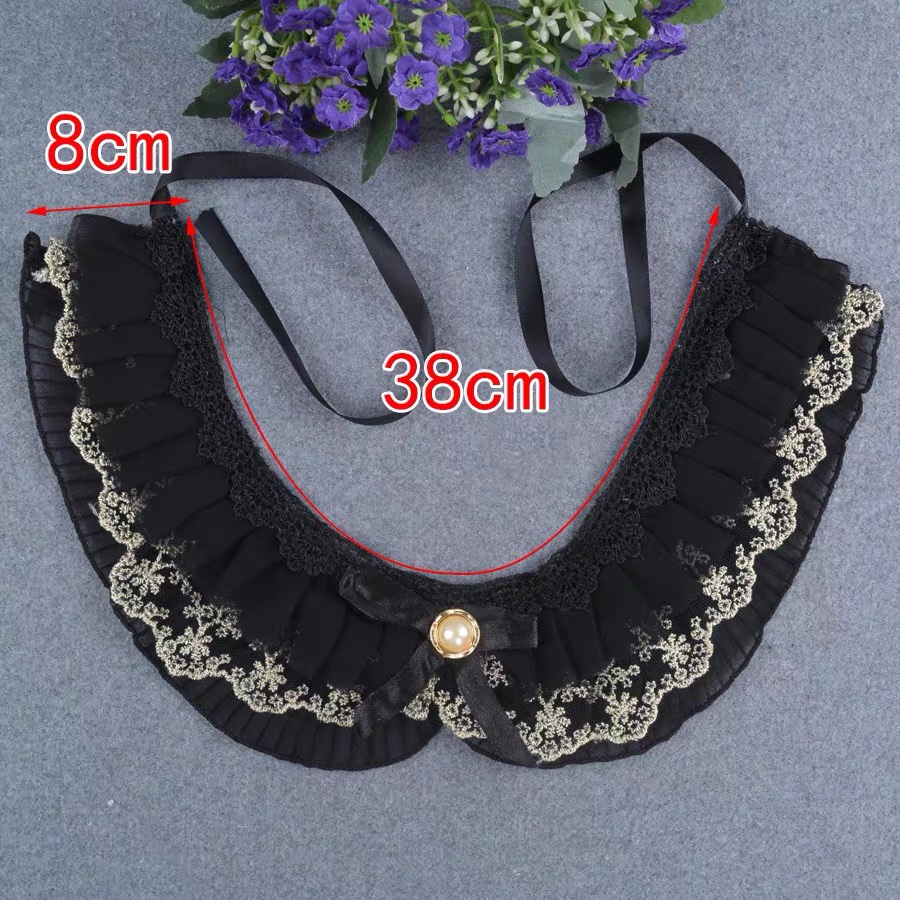 Summer Girl doll collar Lace trim lace nail-beaded rhinestone pearl everything hair collar shawl tide 5