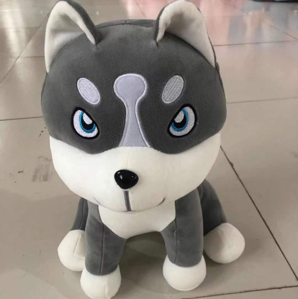 Sitting husky stuffed animal