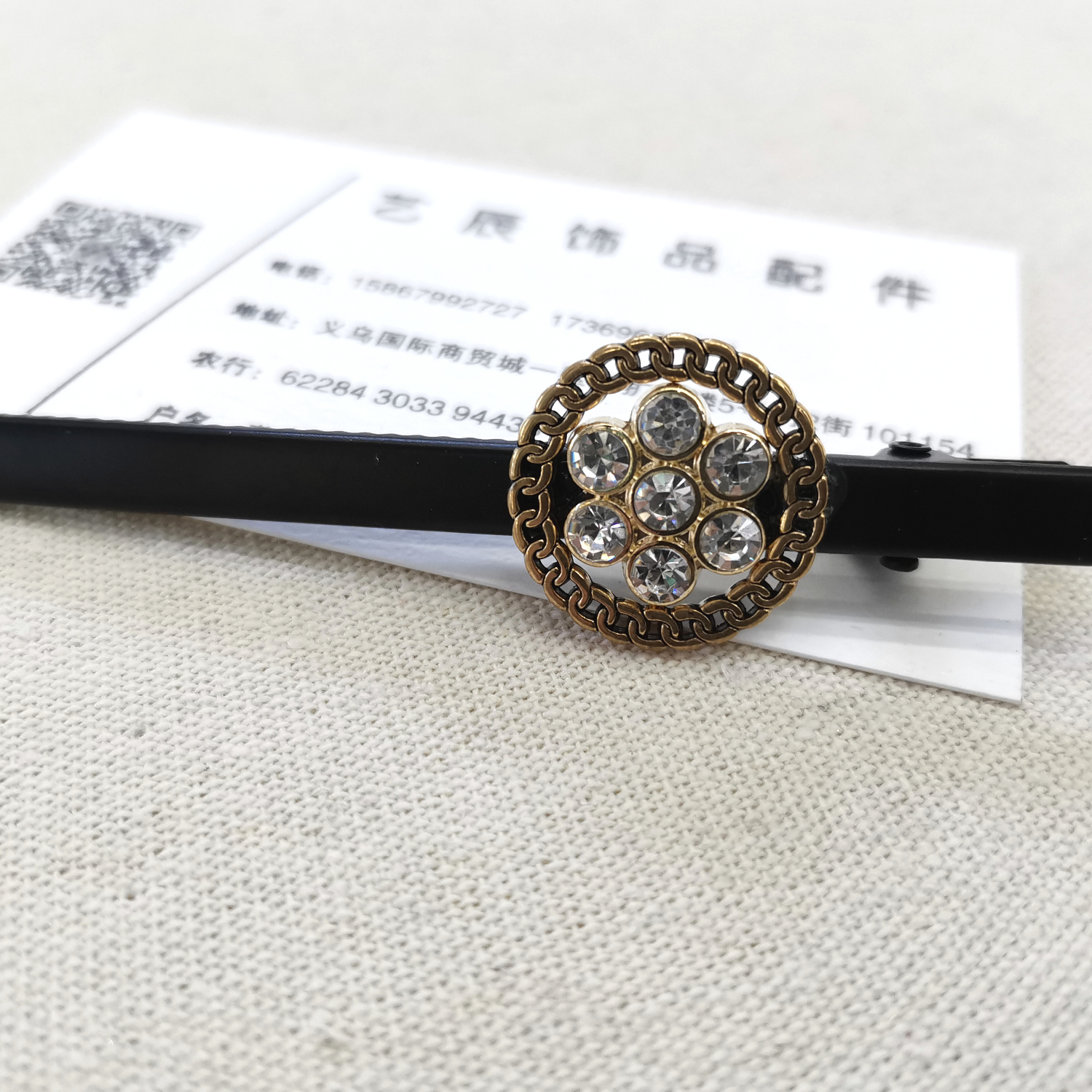 合金水钻小号一字夹顶夹简约气质成人发夹韩国头饰优雅款发饰