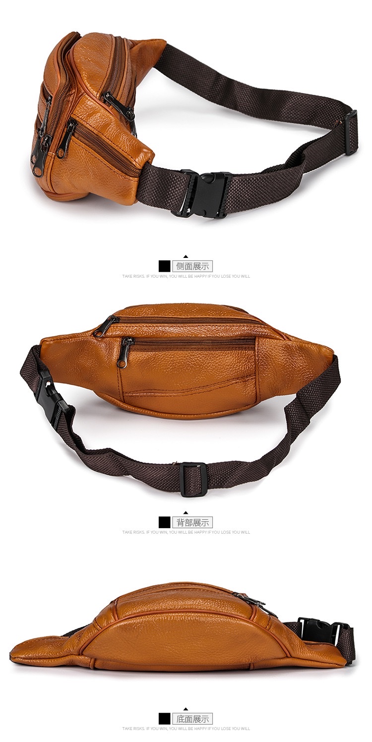 Leather Belt Business Cash Register Baotou Layer Cowhide Mobile Phone Package Outside The Sports Cycling Belt Manufacturers Supply details Picture