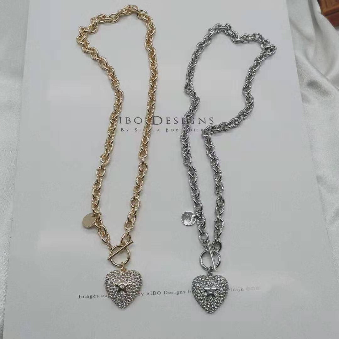 Pentagram point diamond necklace Fashion necklace thumbnail