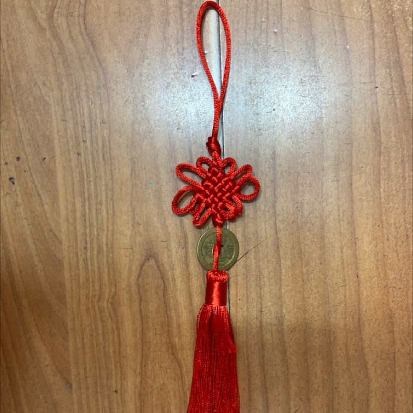 5, 6 plates red knot hanging copper cash