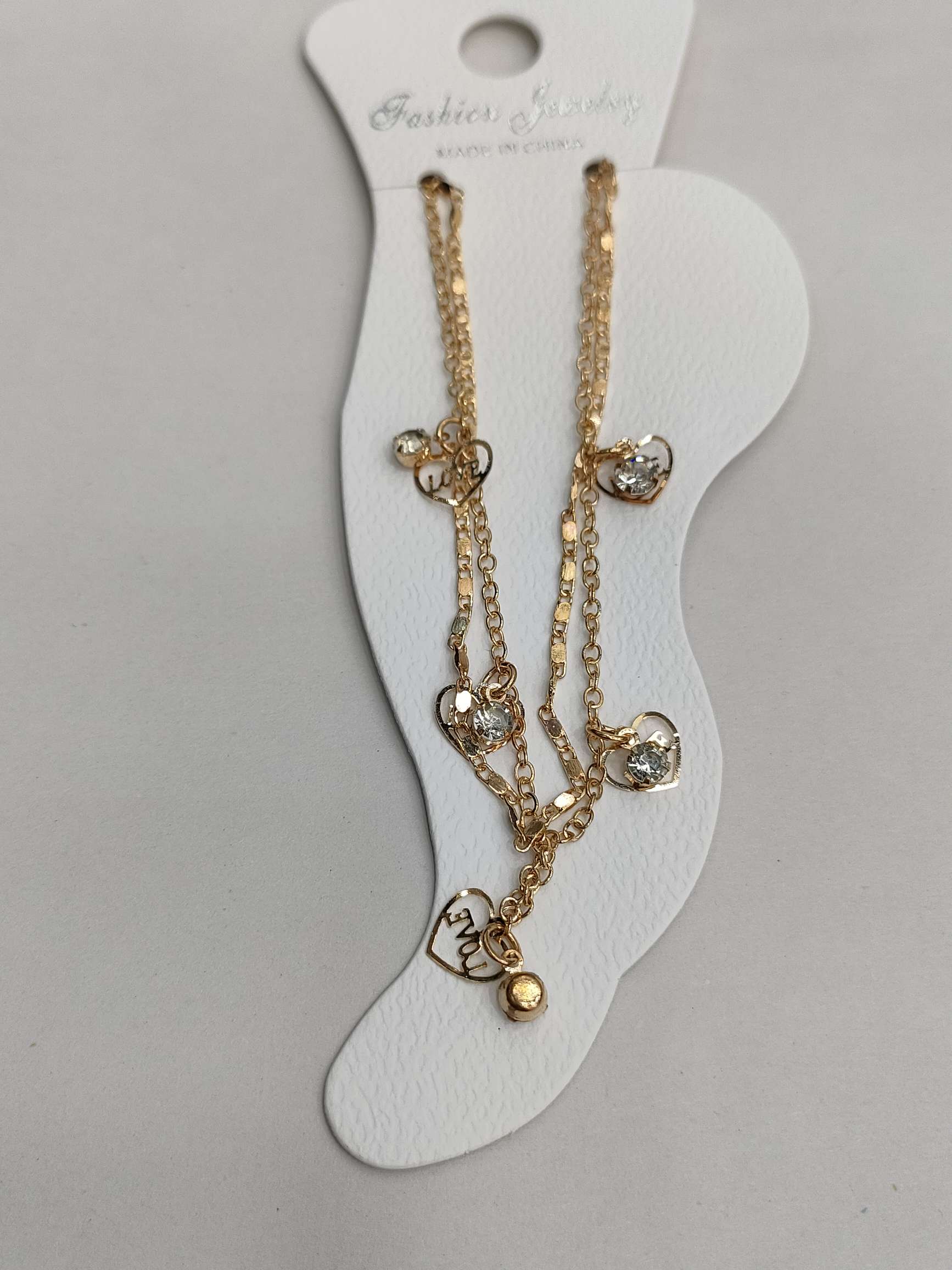 万字链圆叶子脚链详情图13