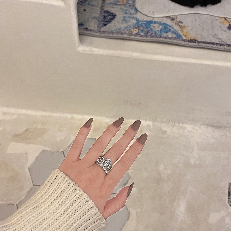 High-grade zircon ring female light luxury modern exquisite fashion personality niche design ins fashion ring 27 thumbnail